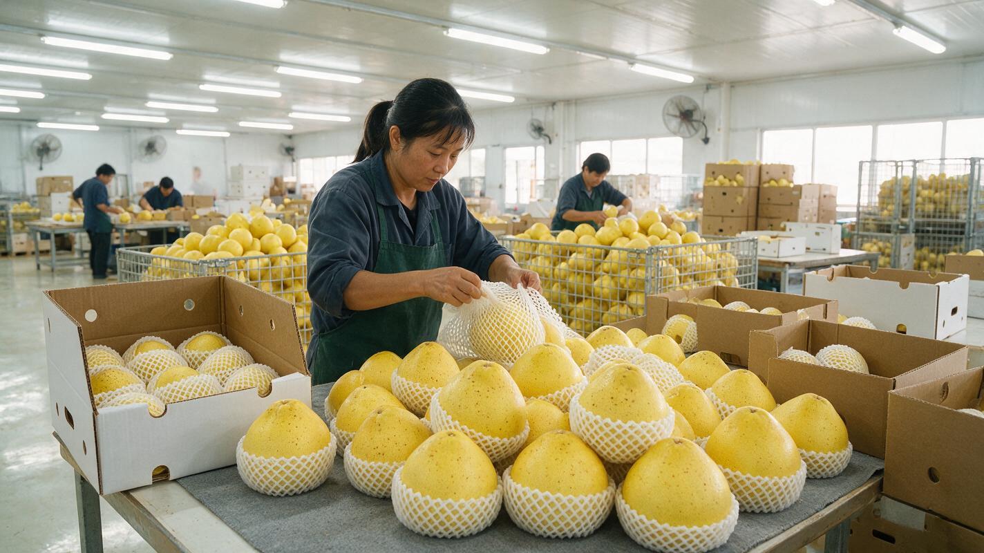 pomelo export netting and packing