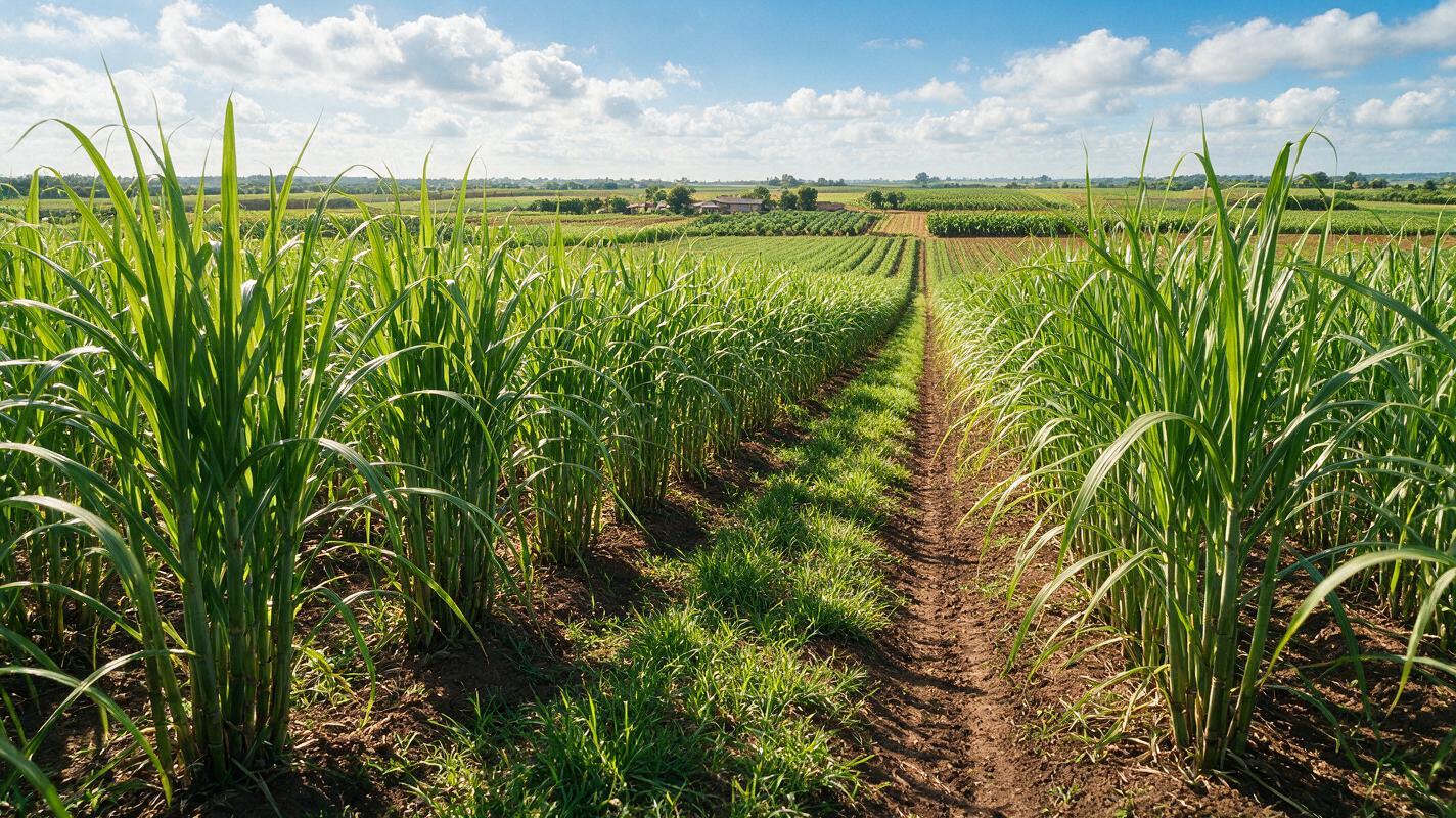 sugar cane field plantation in China