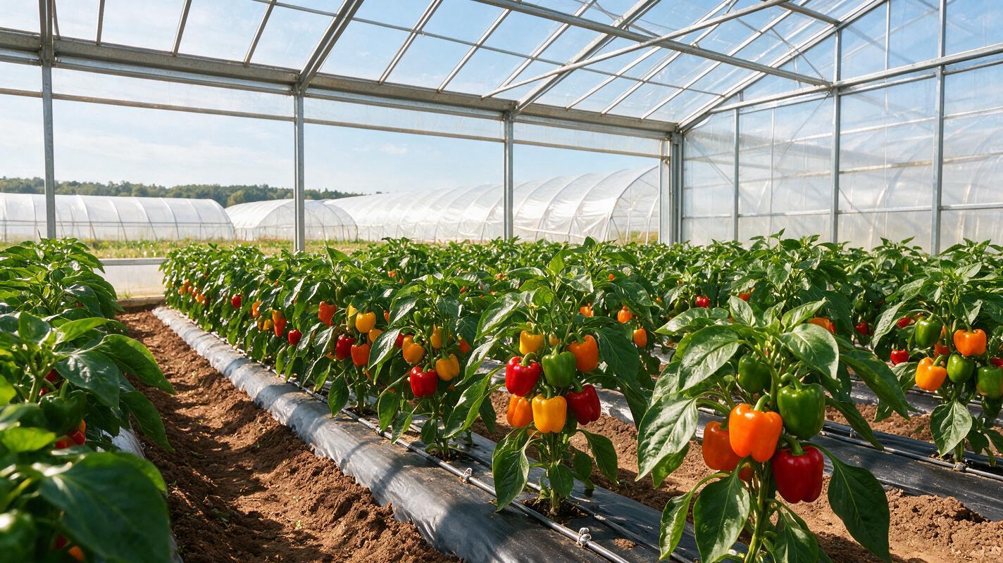 bell pepper farm greenhouse in China