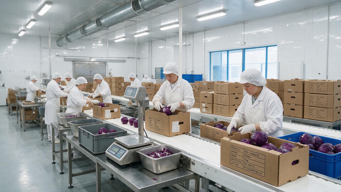 purple cabbage export packing