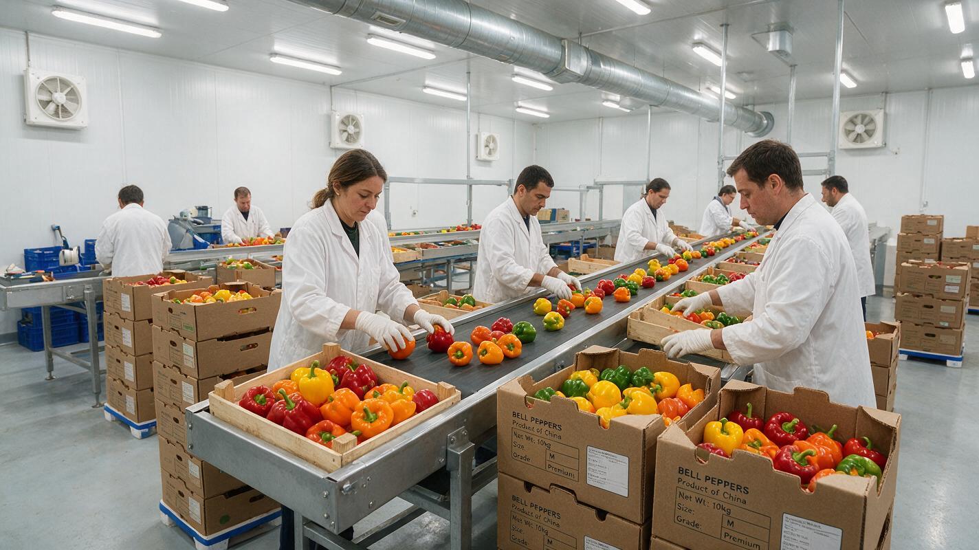 bell pepper grading and export packing