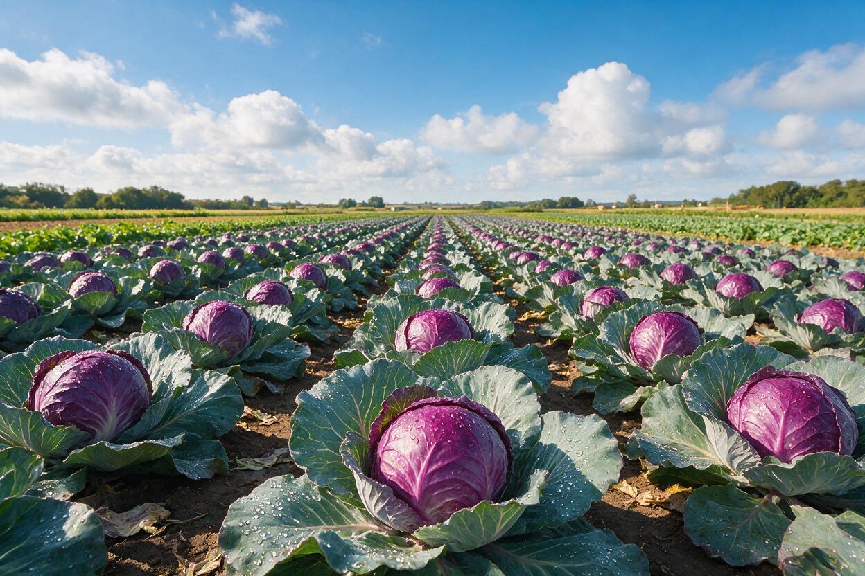 purple cabbage field in China