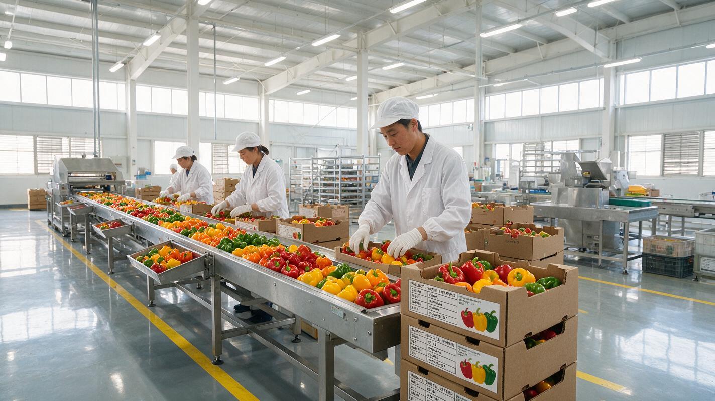bell pepper varieties export packing