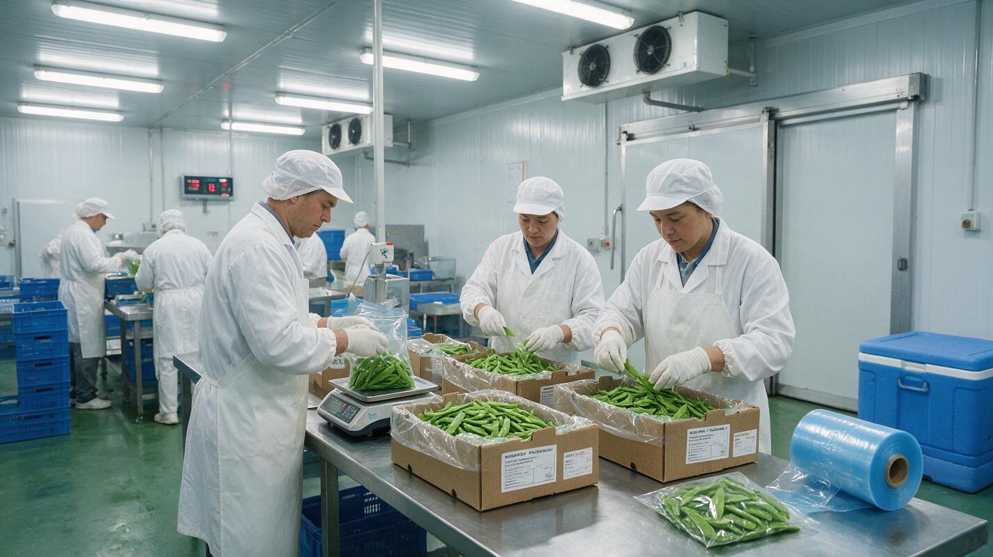 snow pea cold chain export packing
