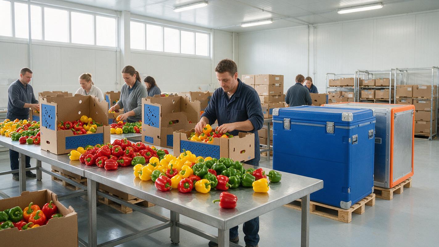 Bell pepper cold chain farm to port