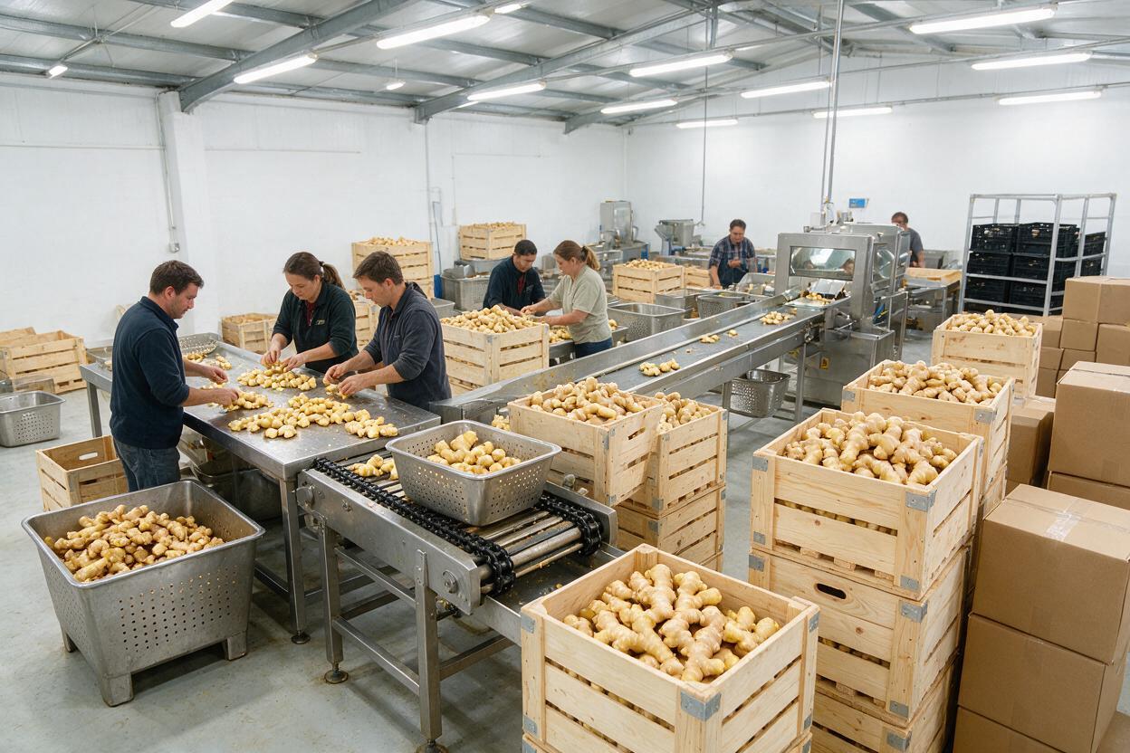 Ginger packing for export