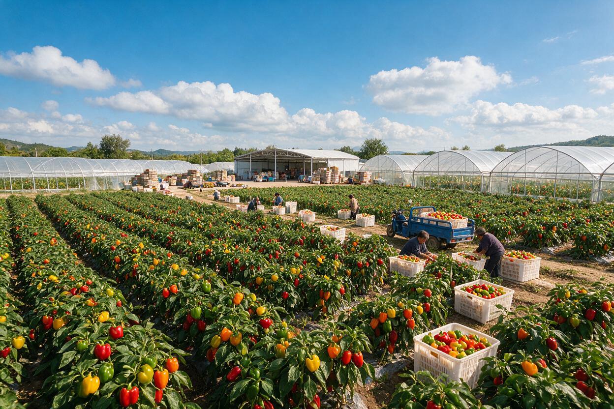 bell pepper farm and sourcing in China