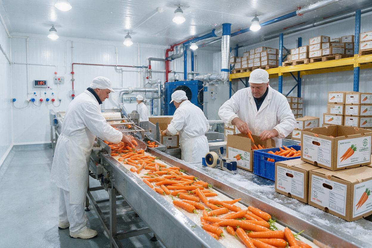 carrot cold chain export packing