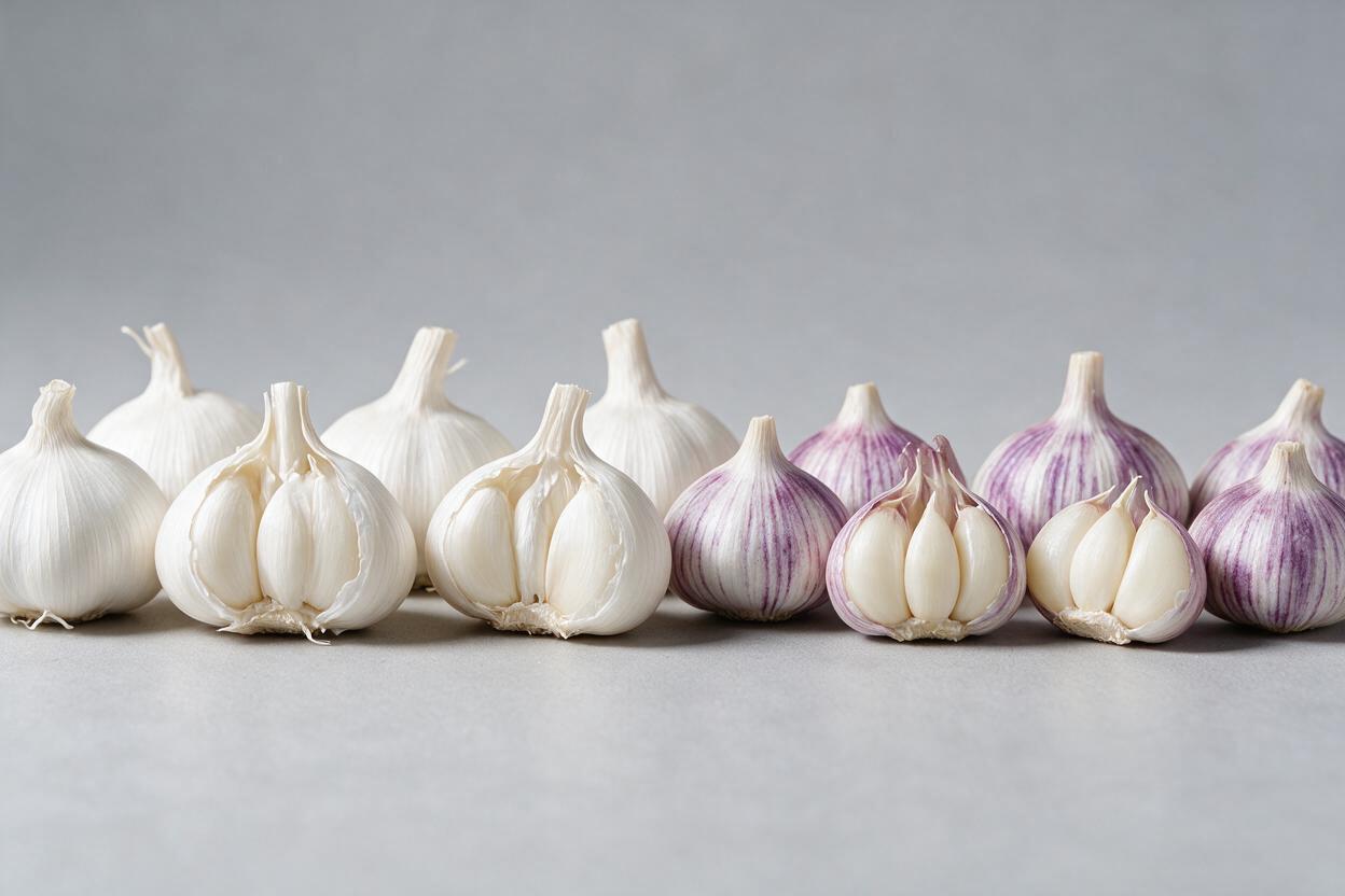 Garlic Varieties Export from China: White & Purple Skin Types
