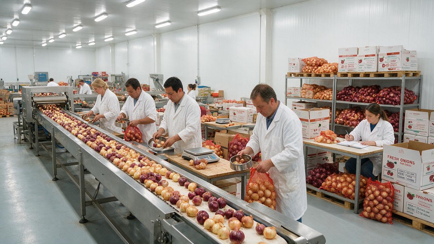 onion grading export packing