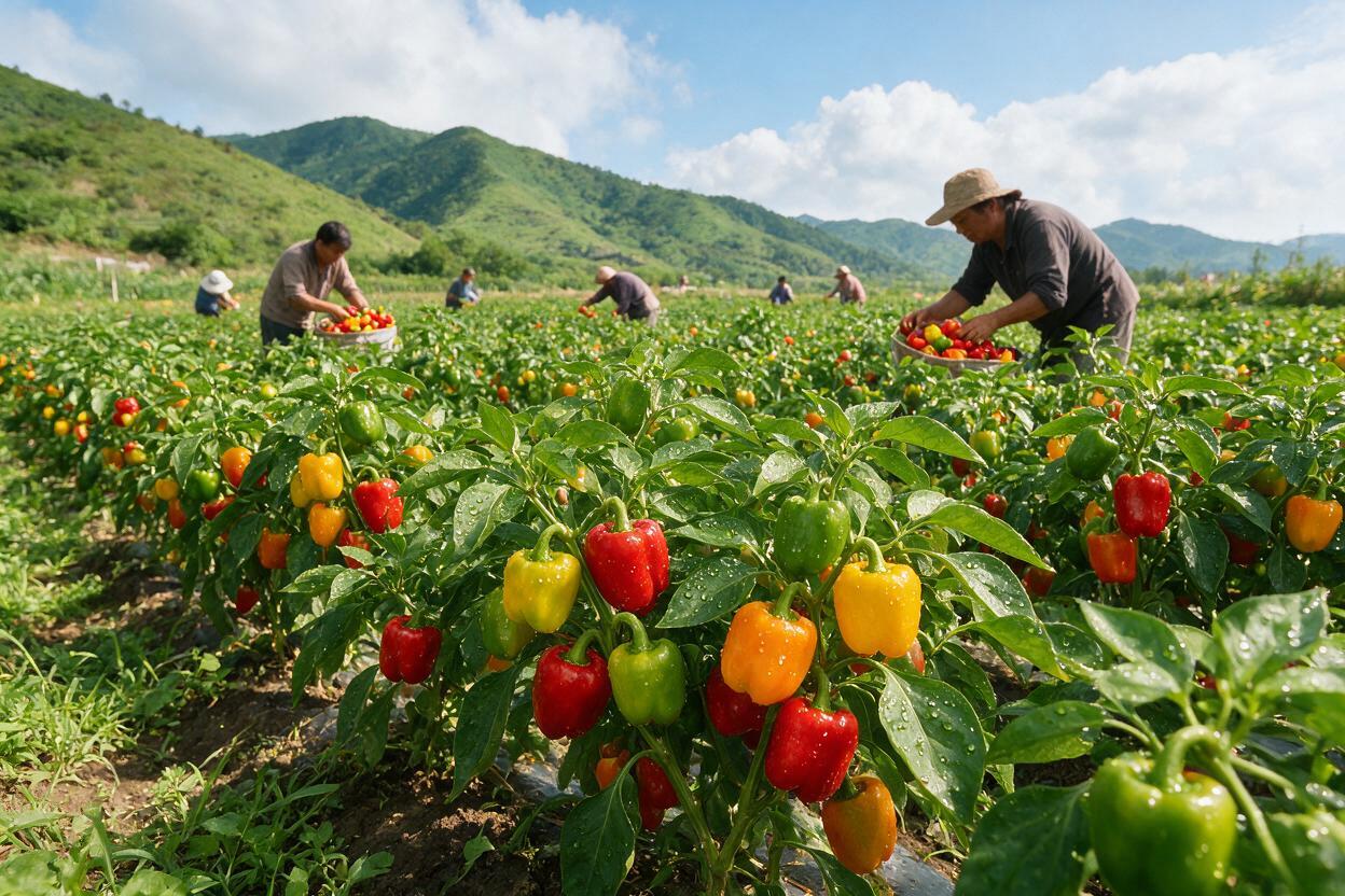 organic bell pepper farm in China