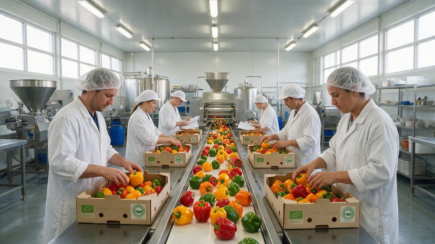organic bell pepper export packing
