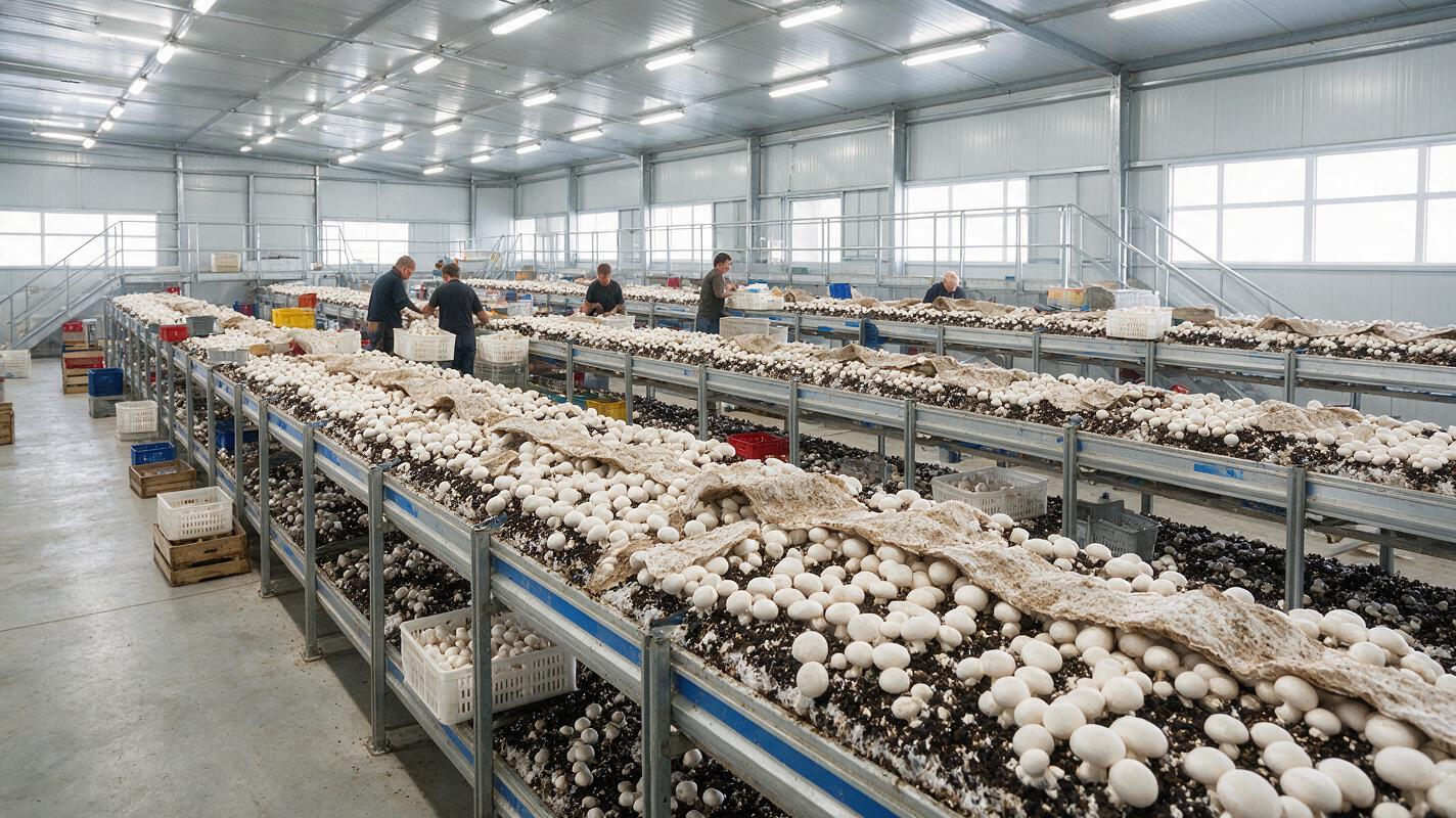 mushroom sourcing farm in China