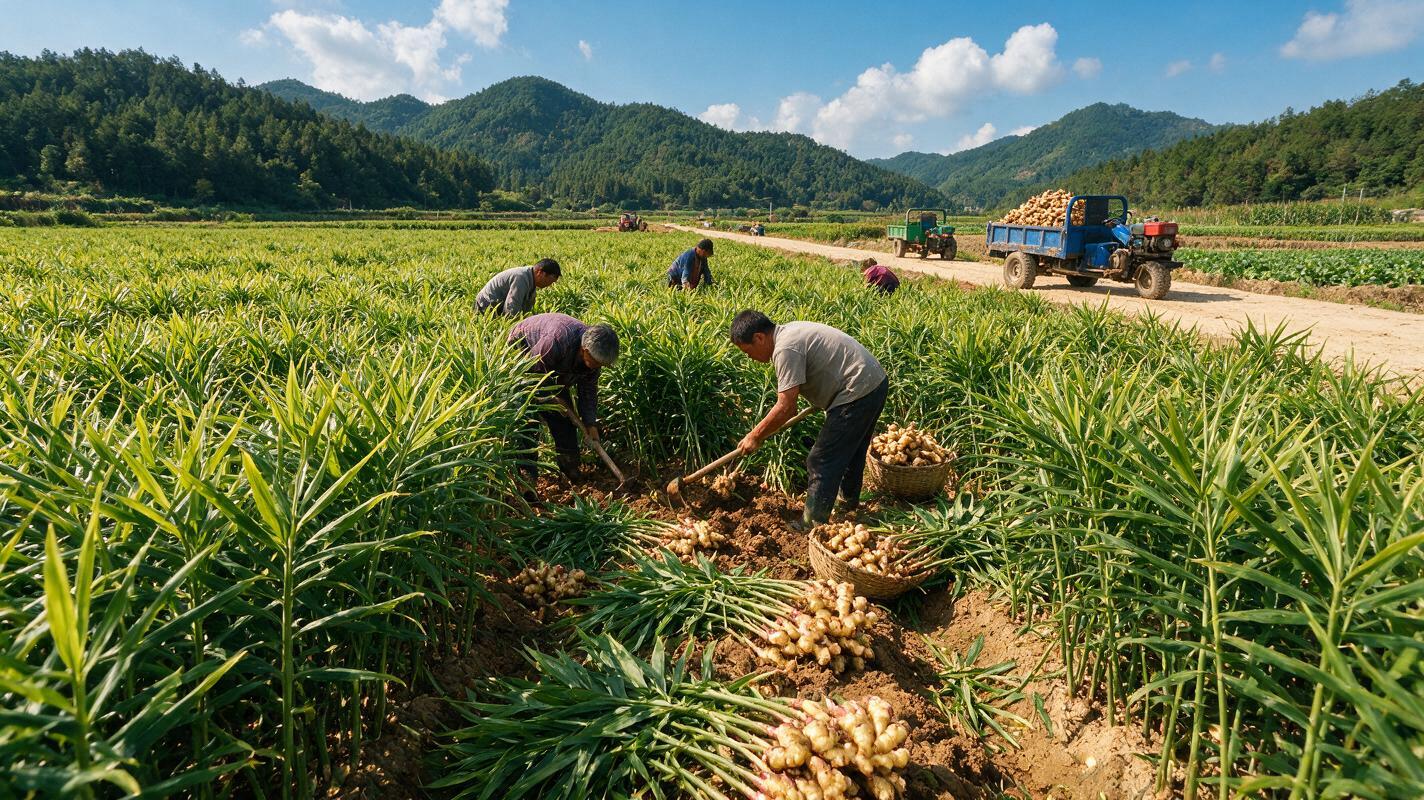 ginger cold chain farm in China