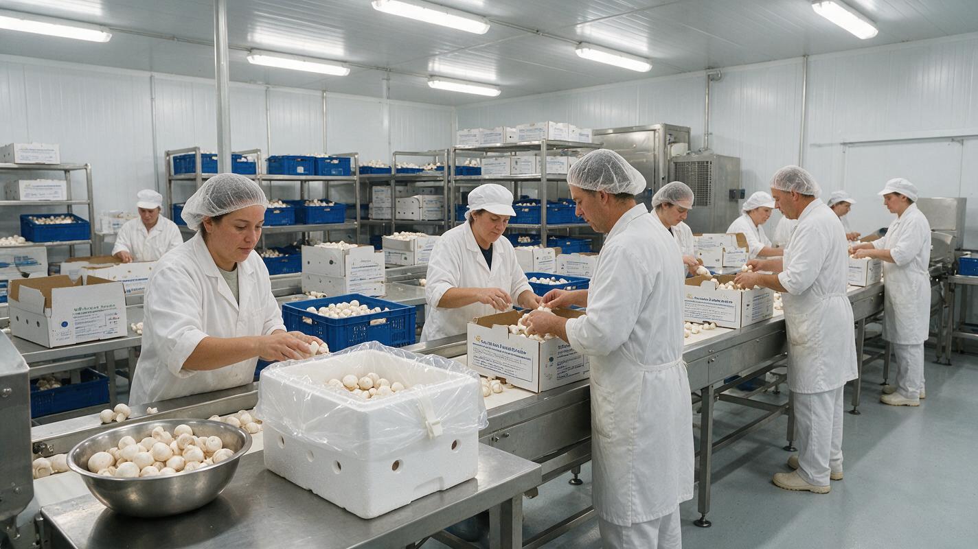 mushroom sourcing export packing