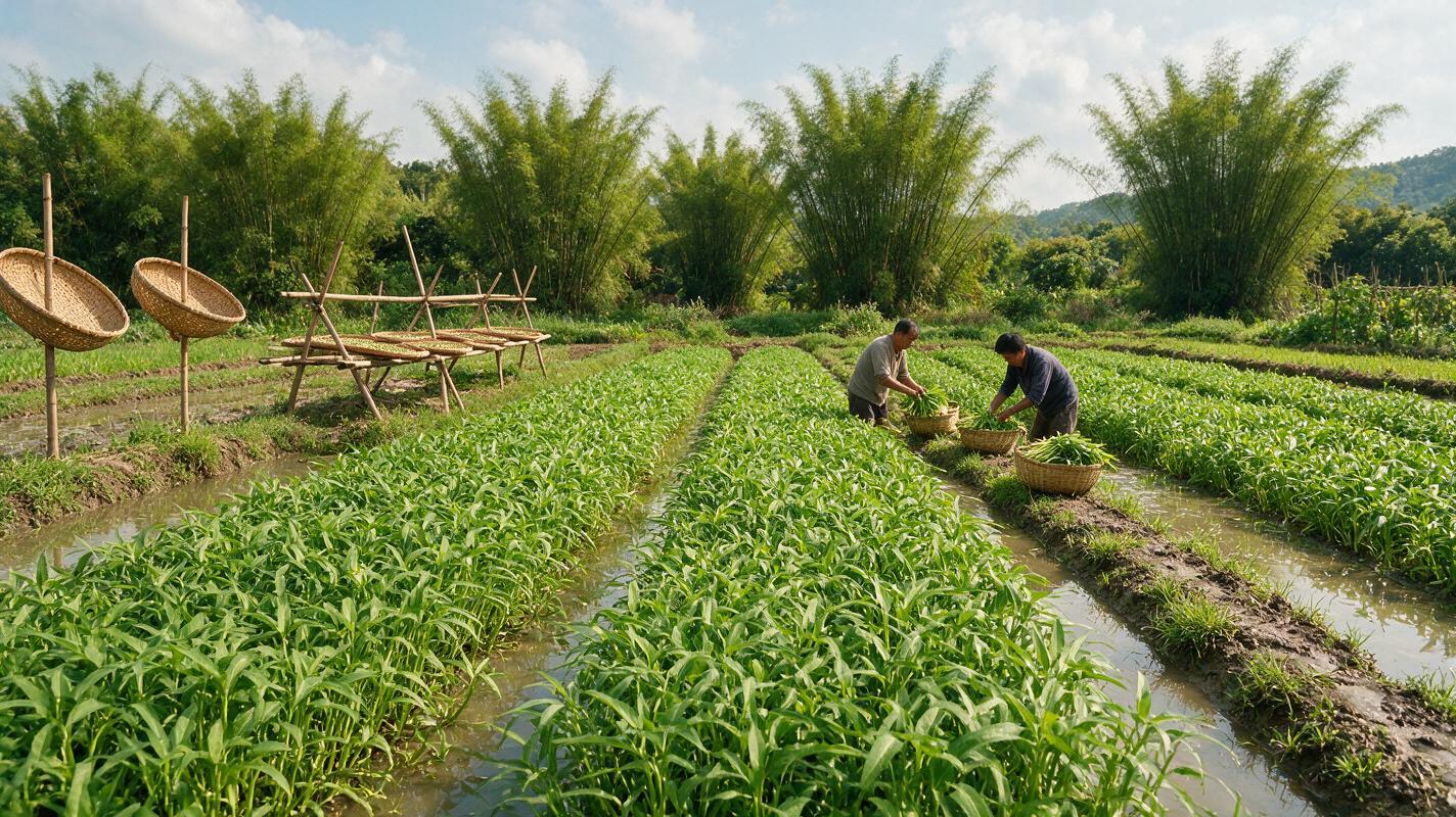 water spinach field