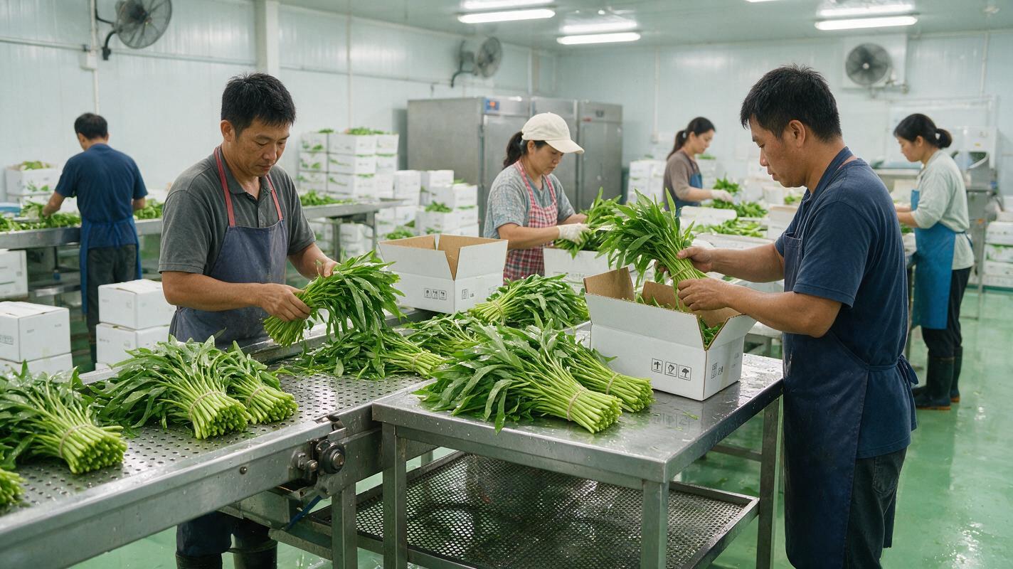 water spinach export packing