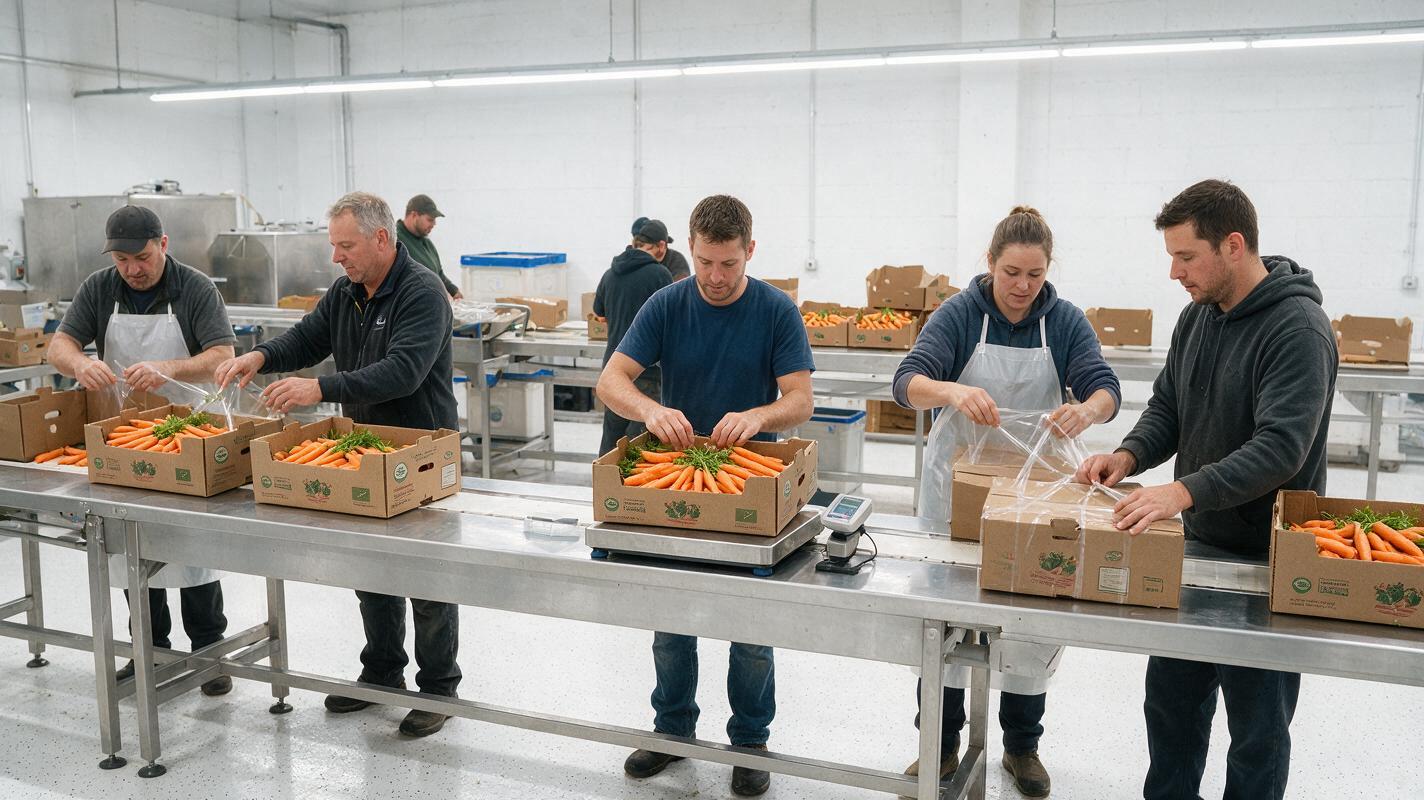 organic carrot export packing