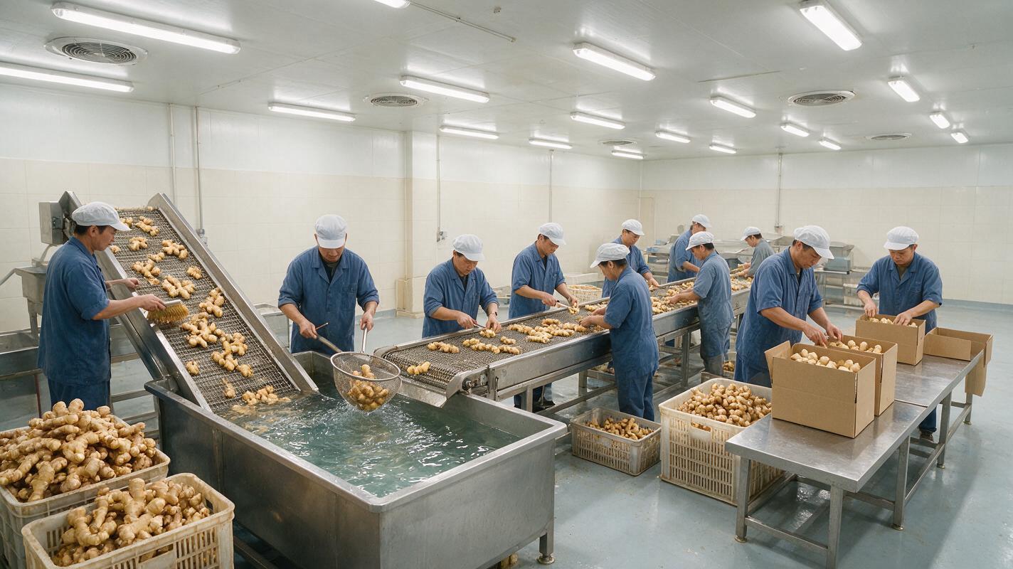 organic ginger export packing