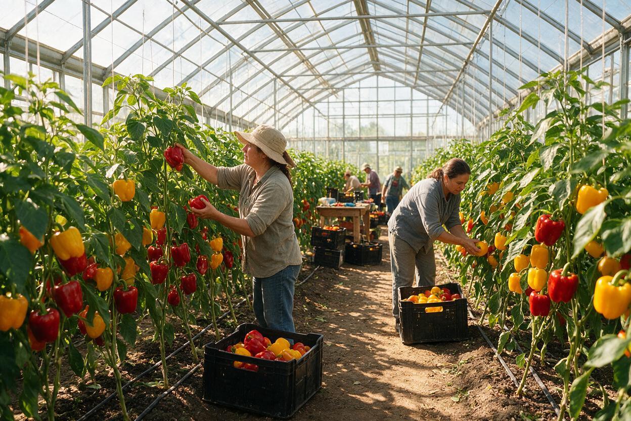 bell pepper harvest