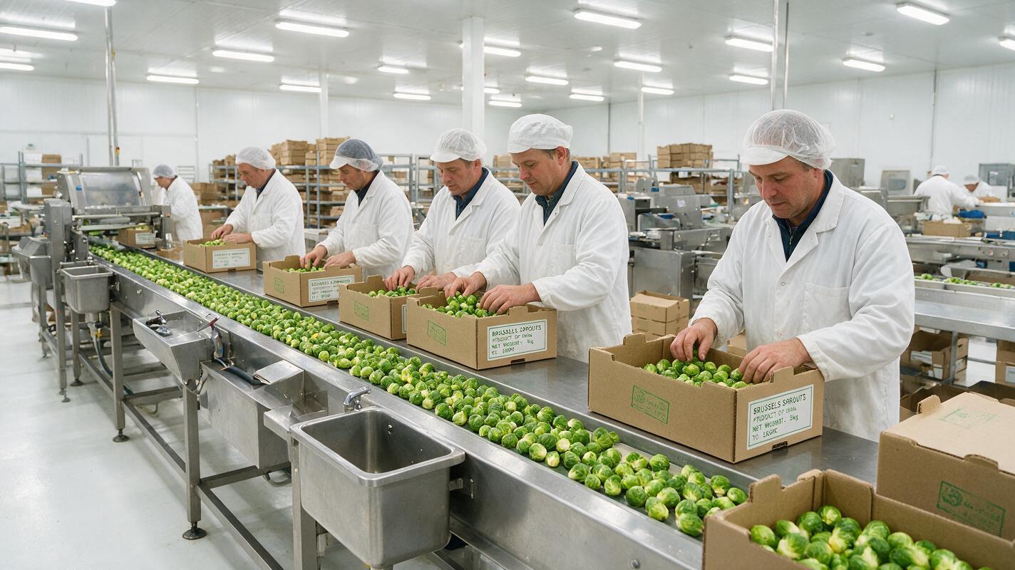 brussels sprouts export packing