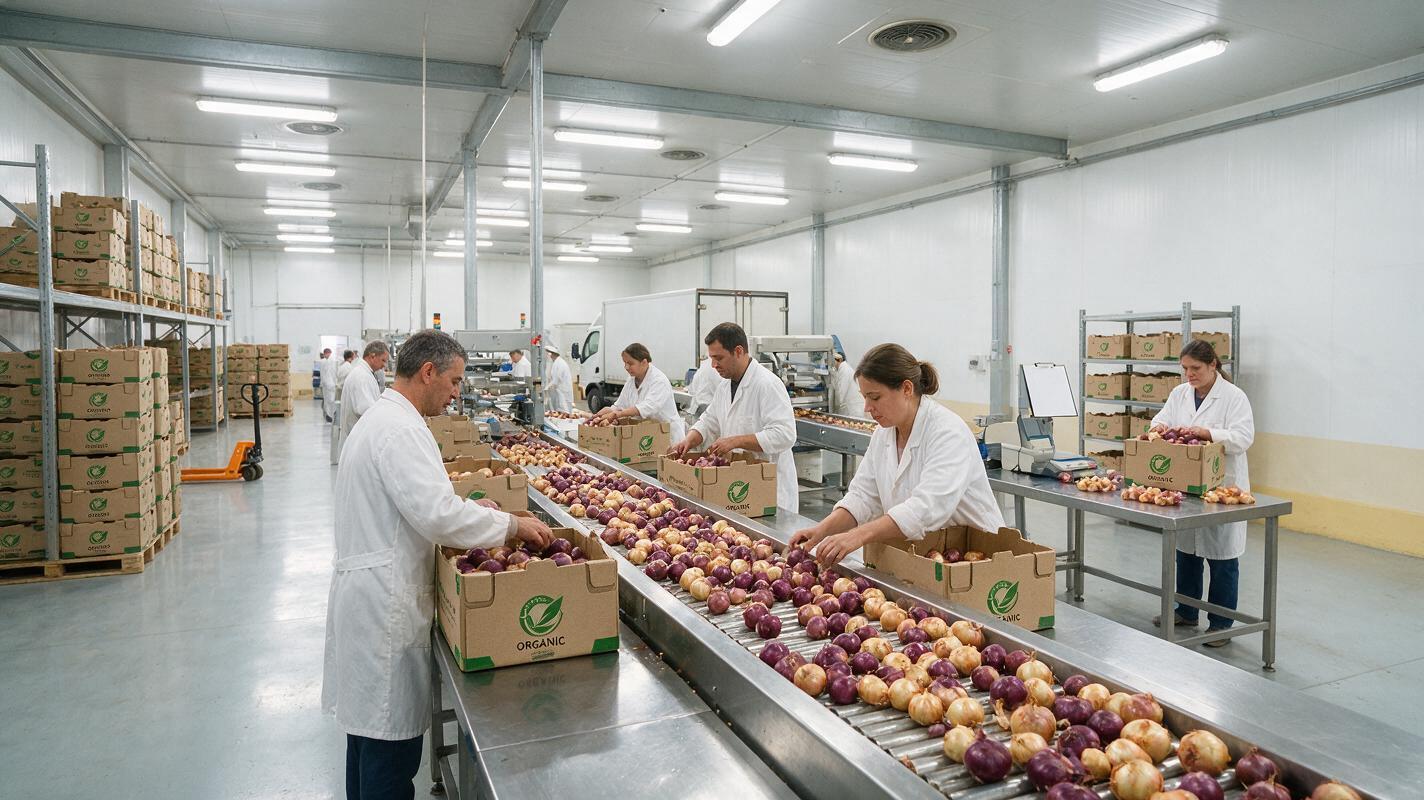 organic onion export packing