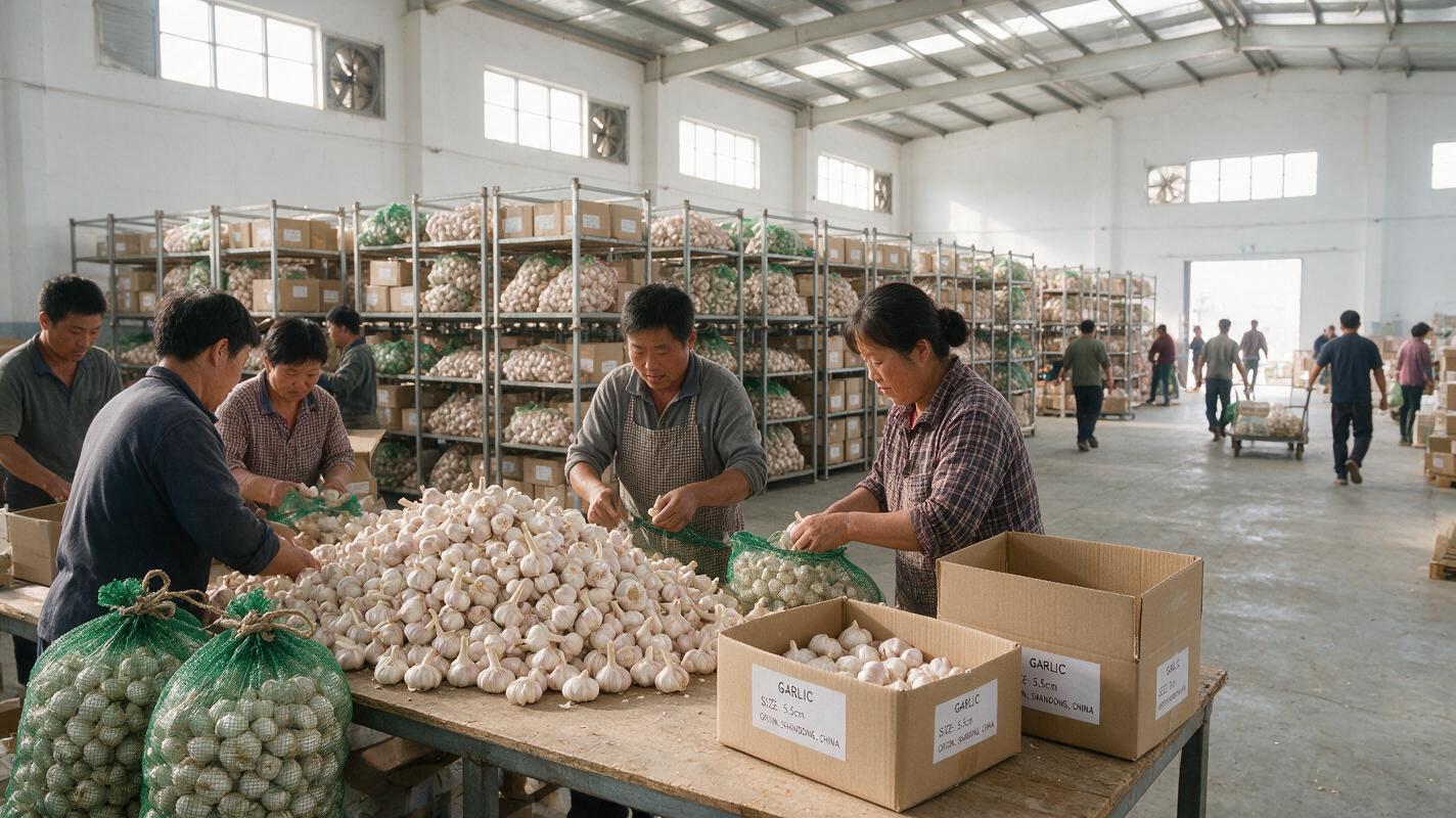 garlic storage export packing