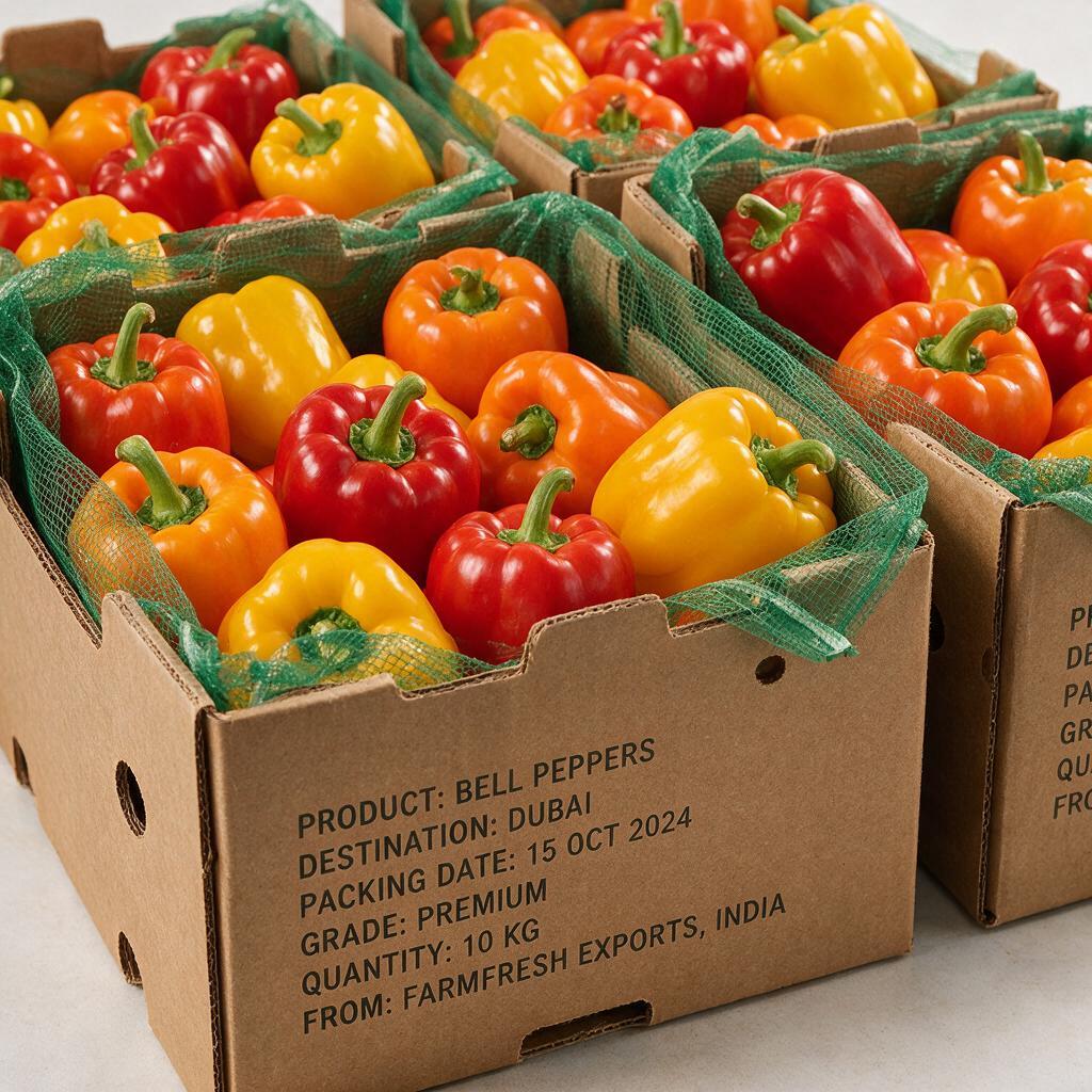 Bell Pepper Export Packing Standards from China: A Buyer's Guide