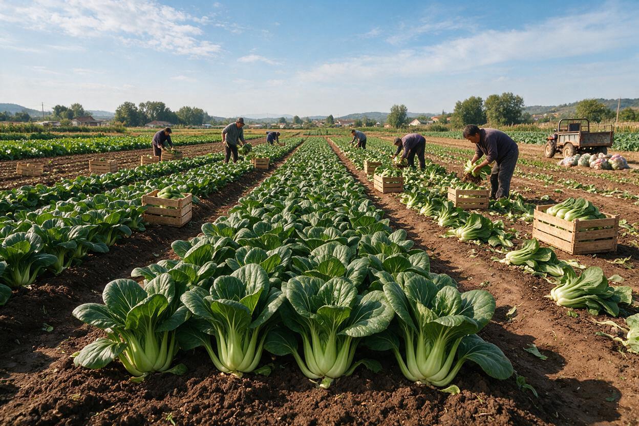 bok choy farm China