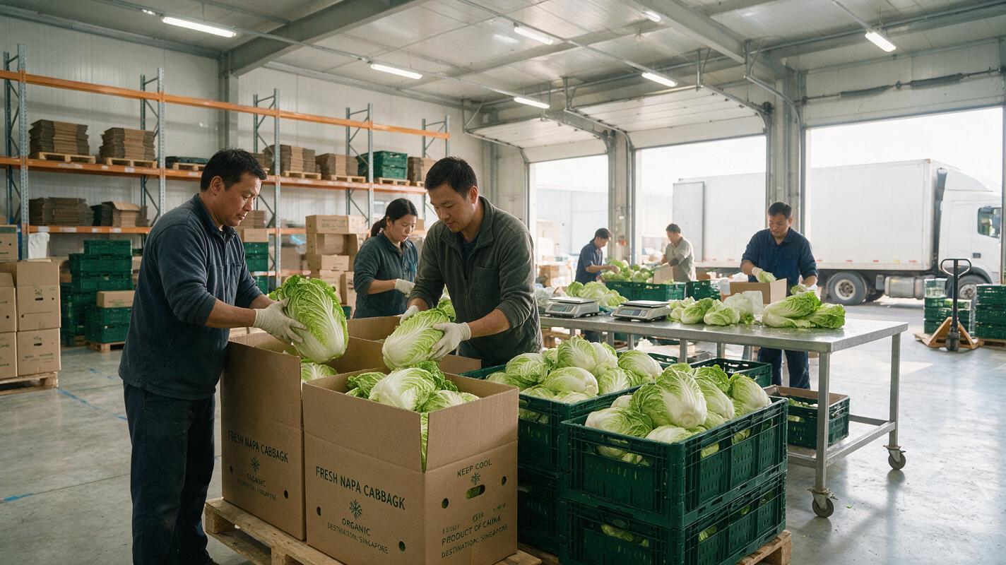 napa cabbage export packing China