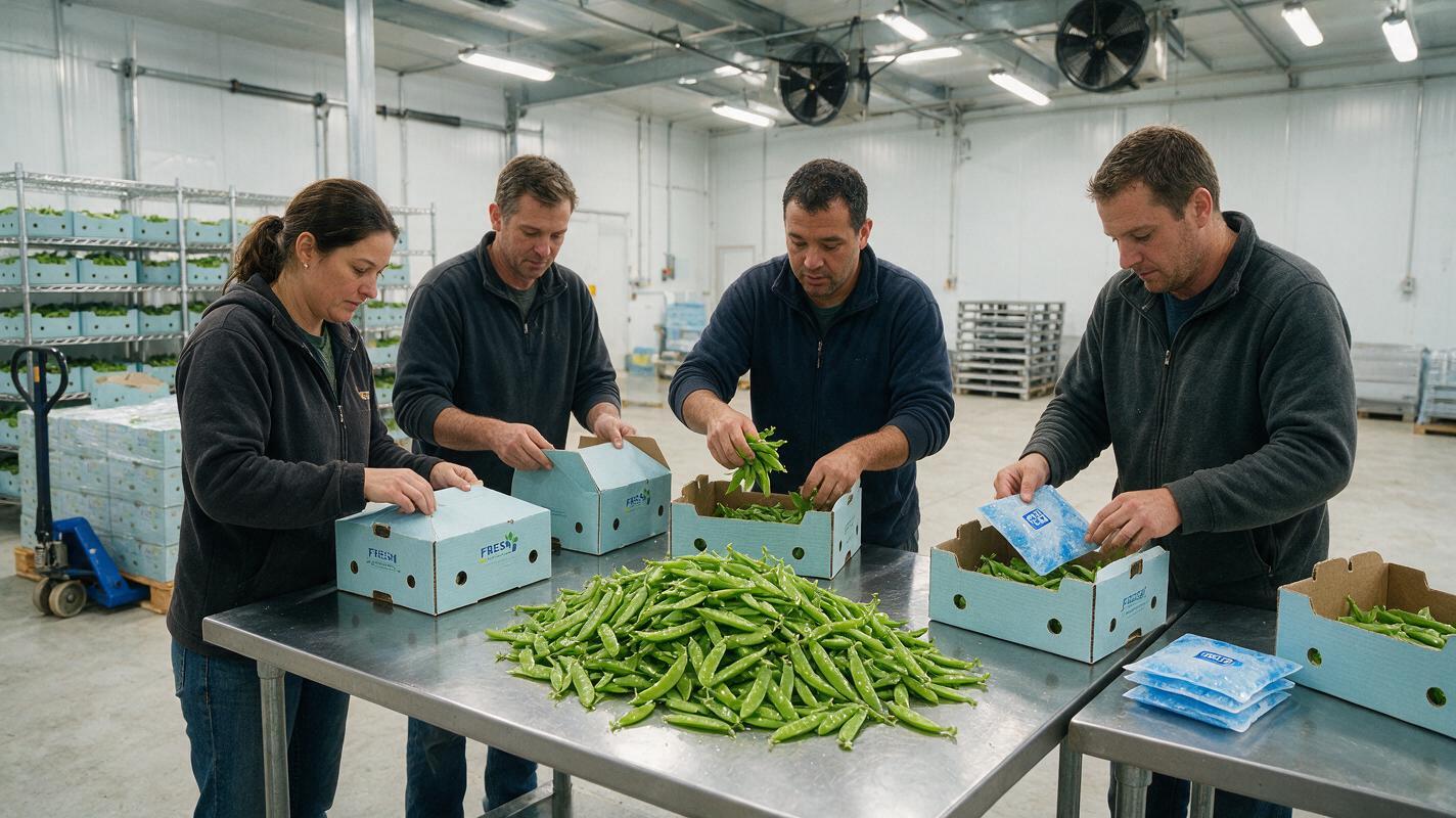 snow peas export packing China