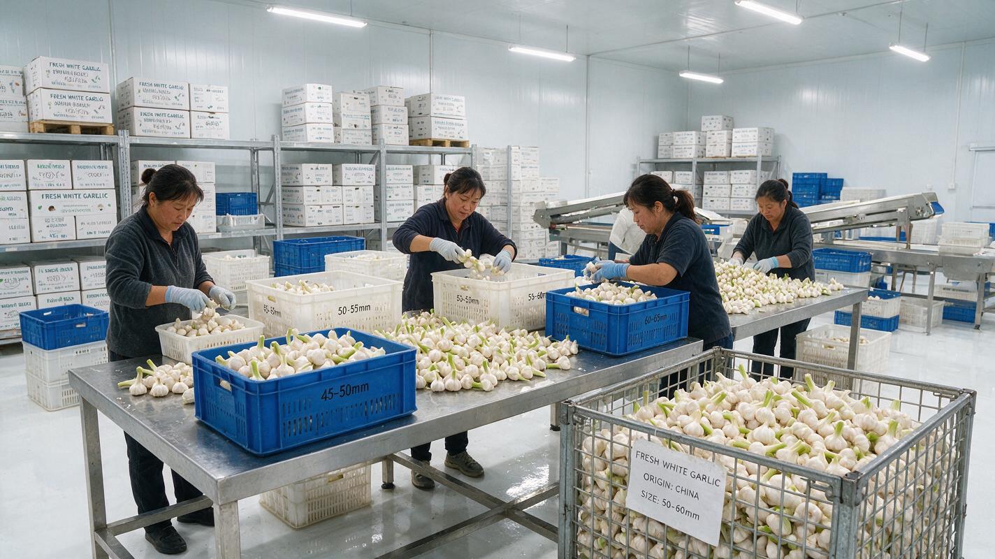 garlic packing station China