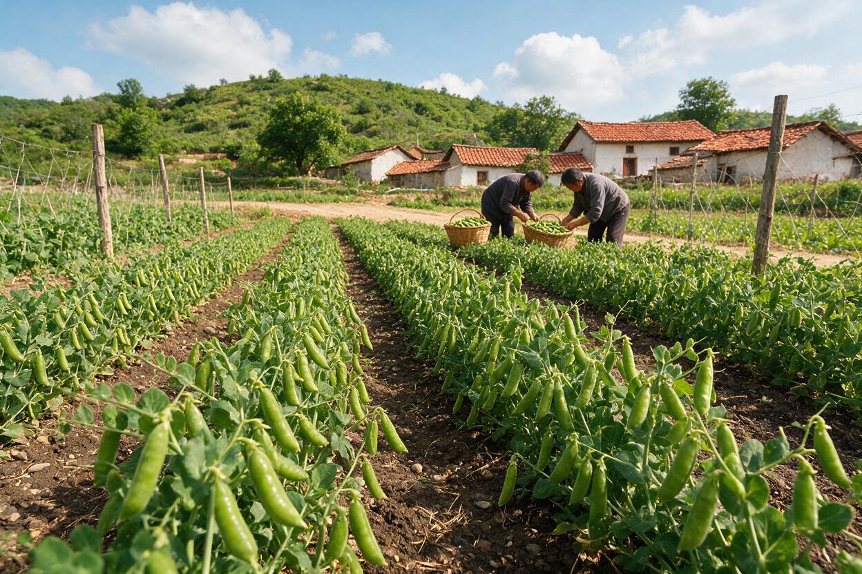 green peas farm China
