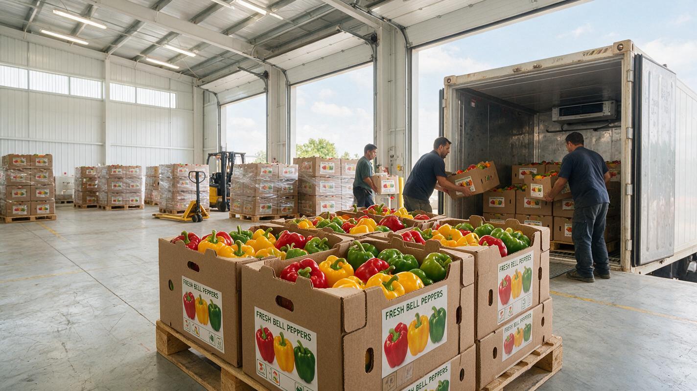 bell pepper export container loading China