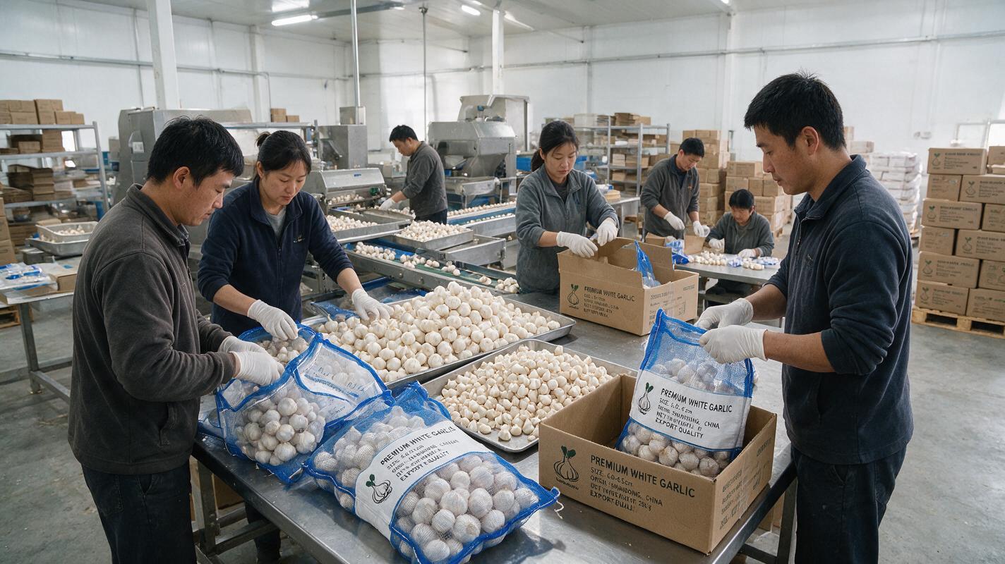 garlic packing station China