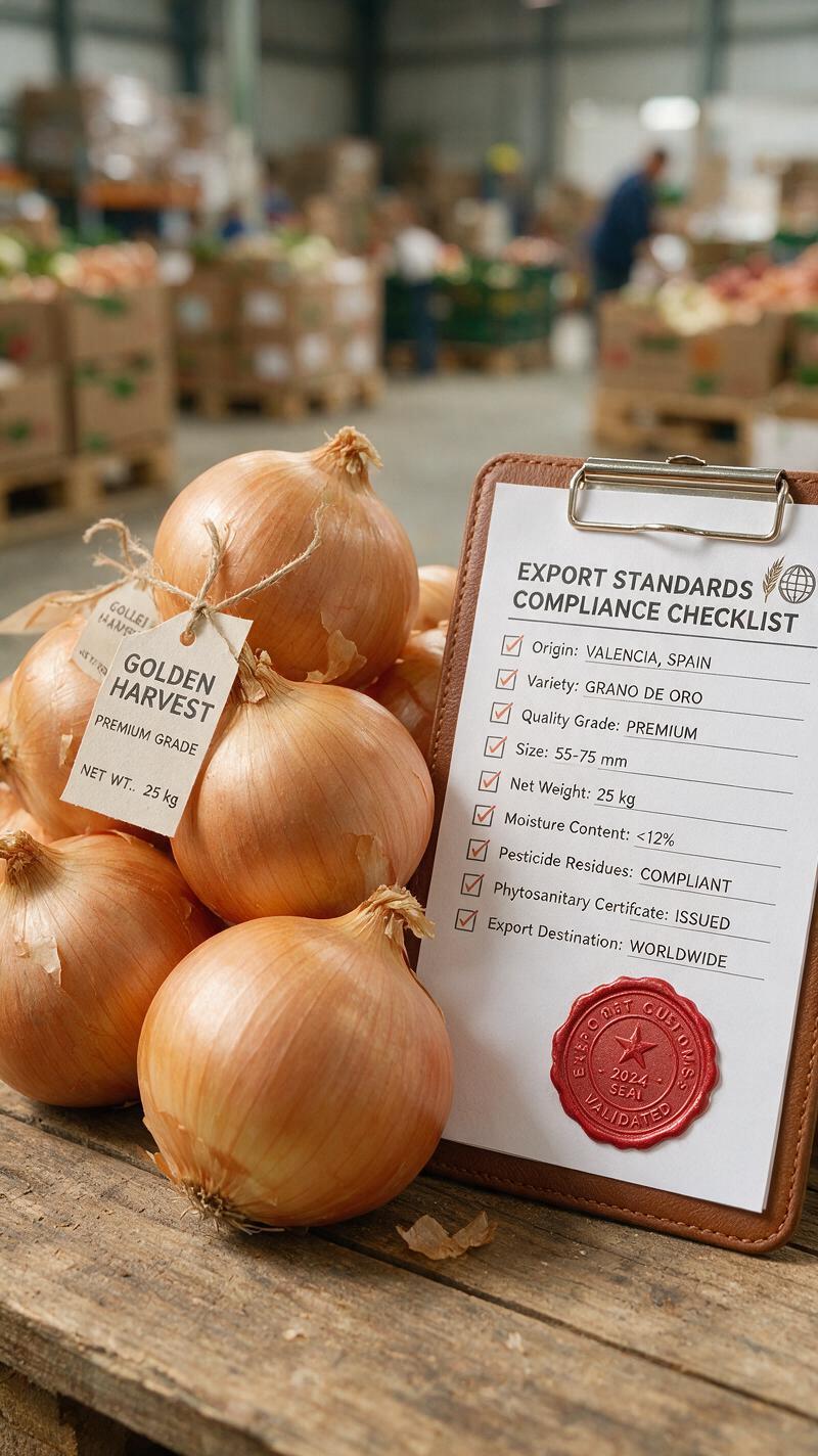 Onion Export Standards & Compliance from China