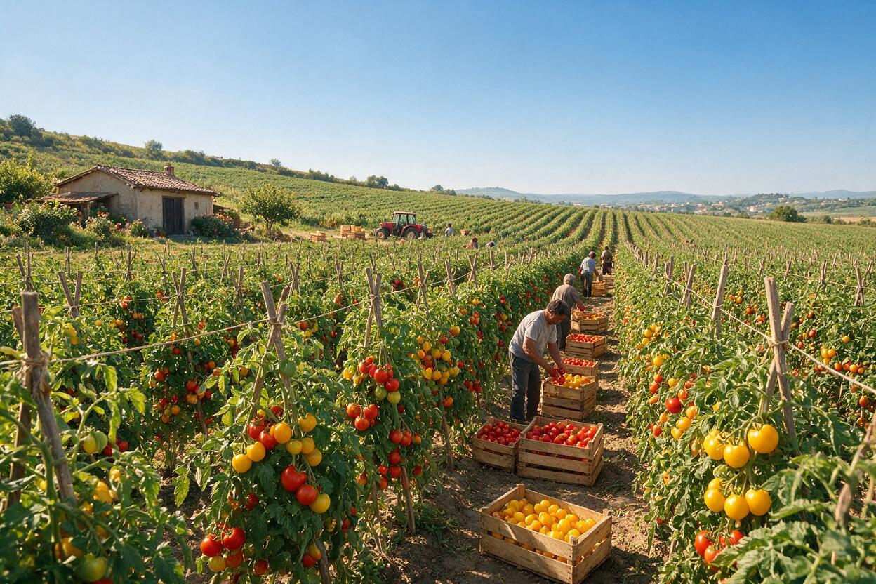 tomato field China