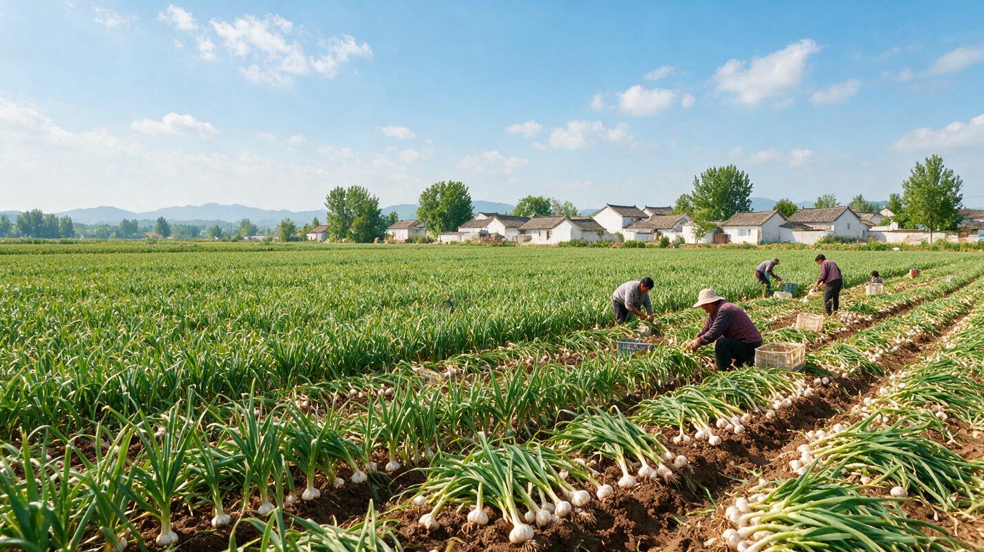 garlic field China