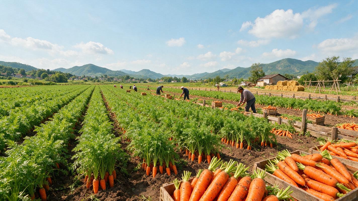 carrot field harvest China