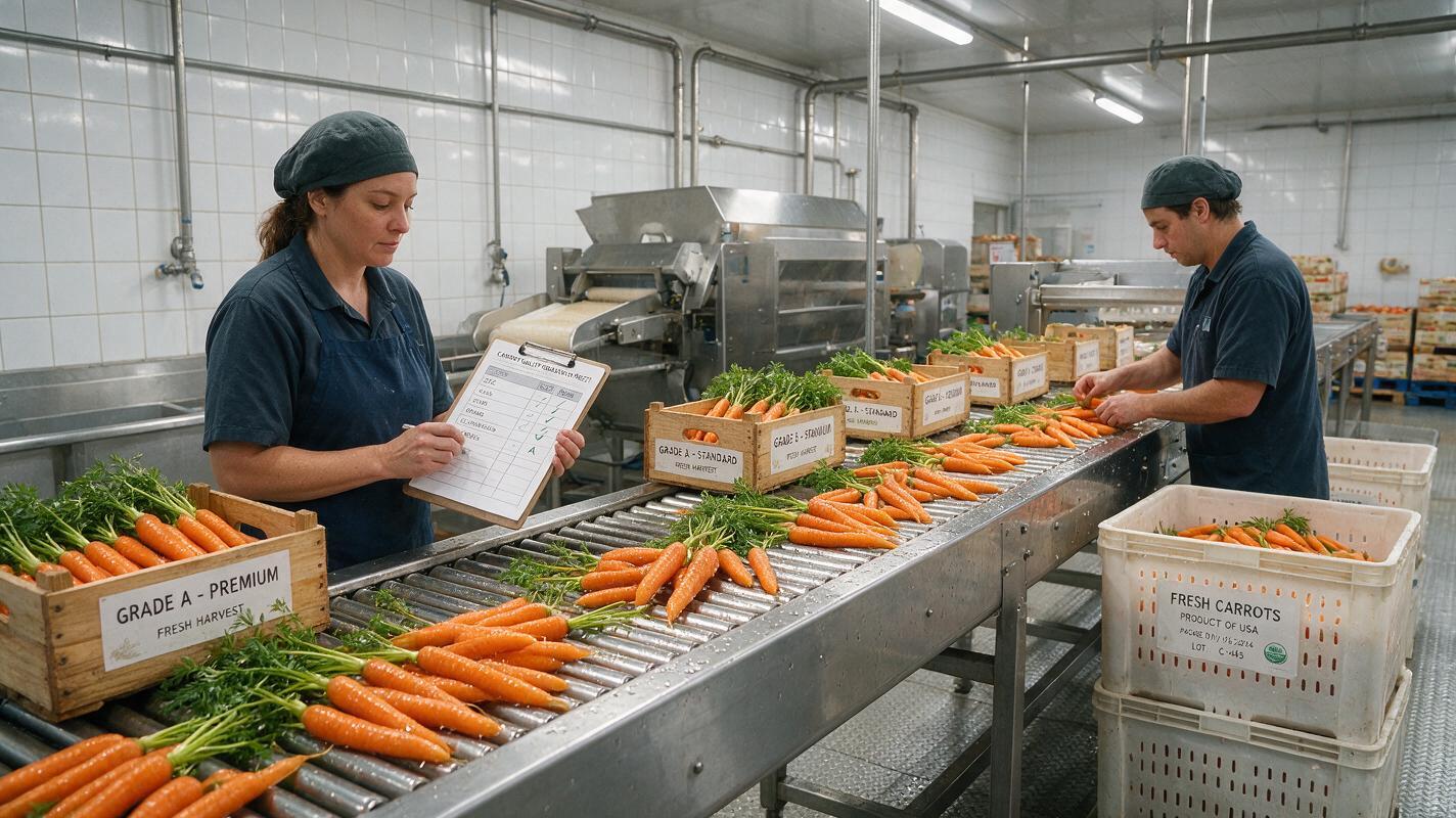 carrot sorting packing inspection China