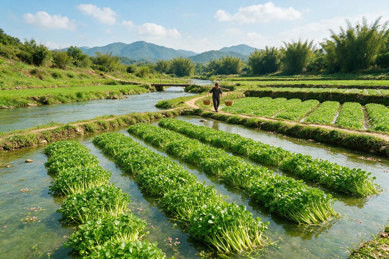 watercress farm waterbed China