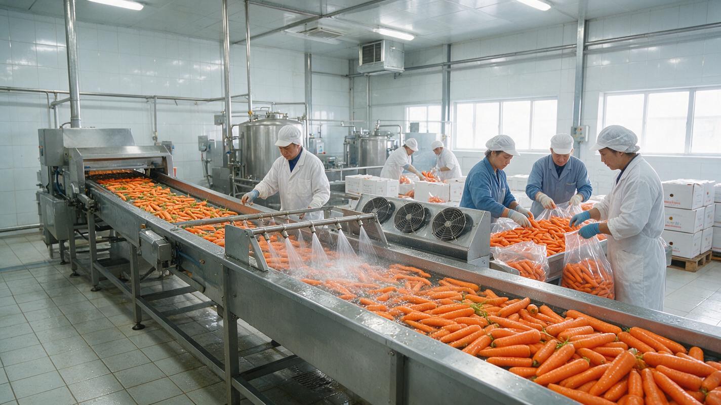 carrot washing packing certification China