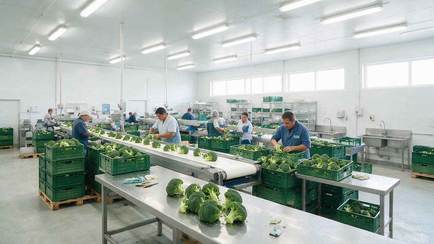broccoli washing packing China