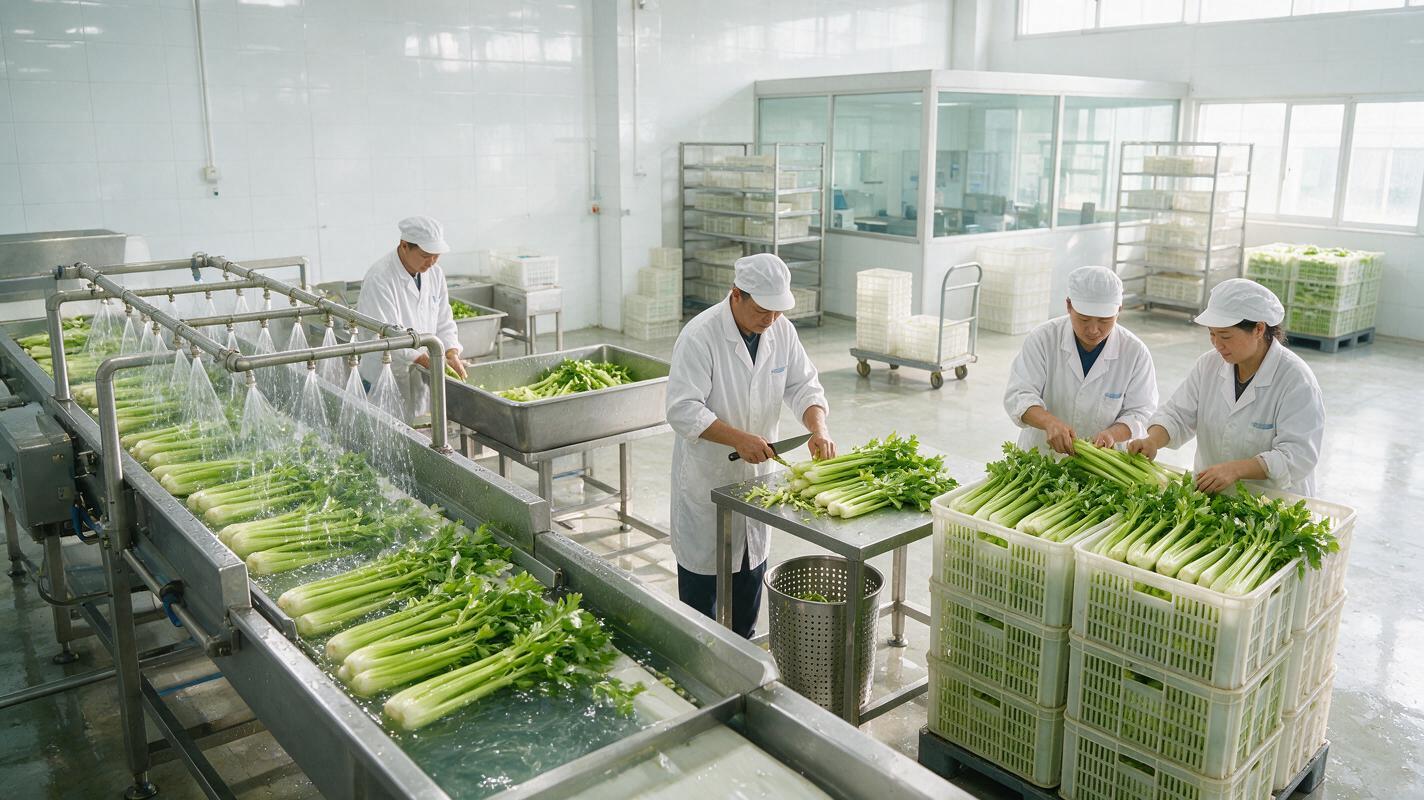 celery washing packing China