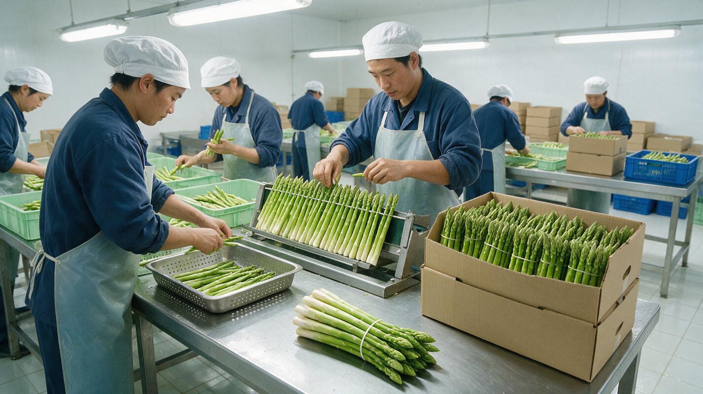 asparagus grading packing China