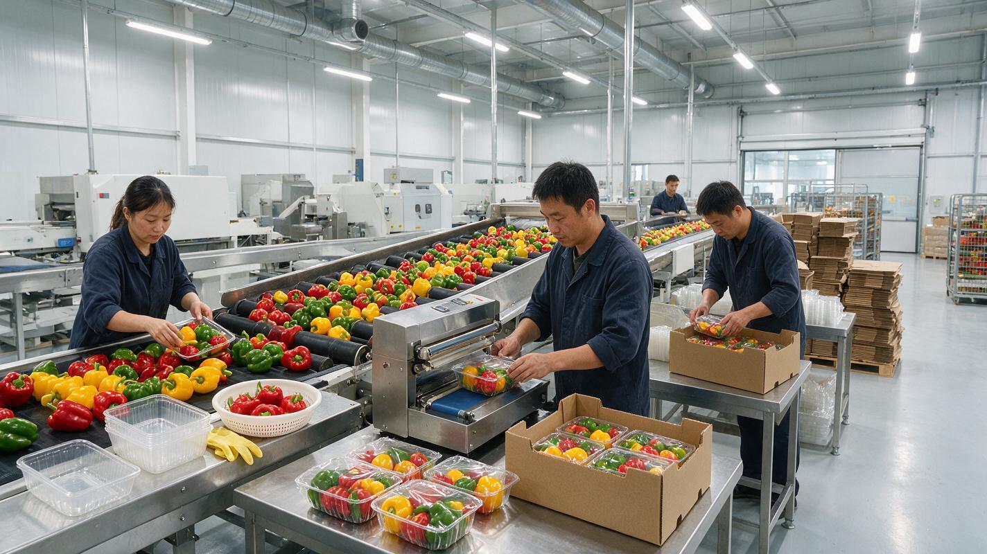 bell pepper retail packing line China