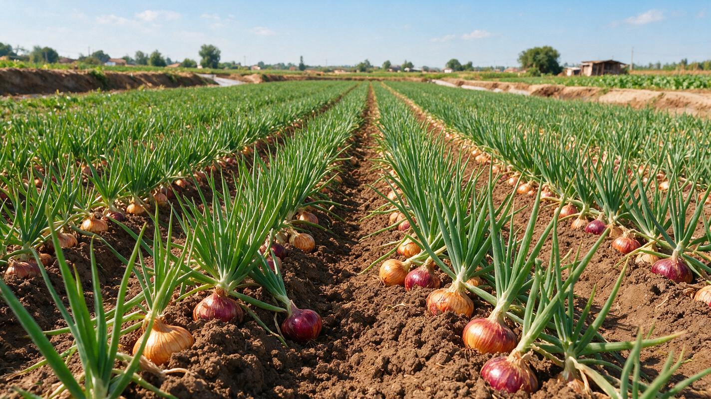 onion field red yellow China