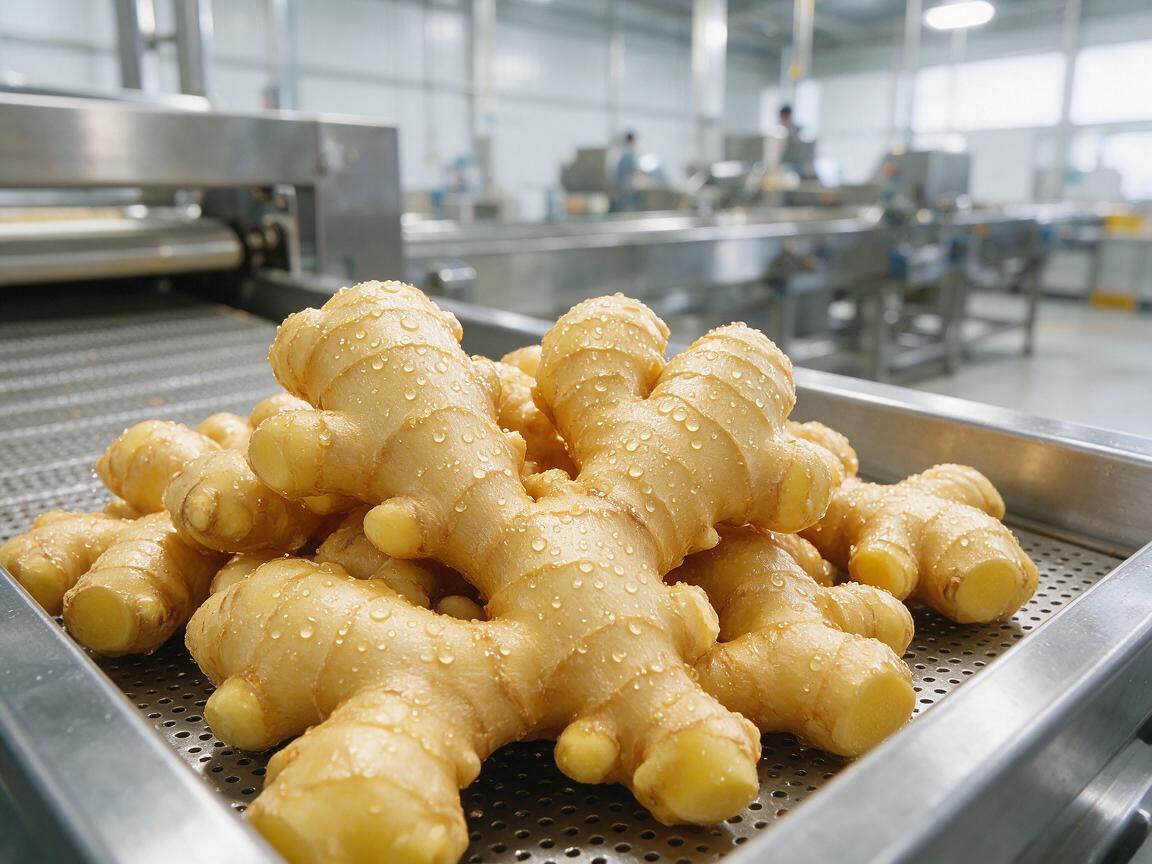 Ginger Washing and Grading from China: Inside the Processing Line