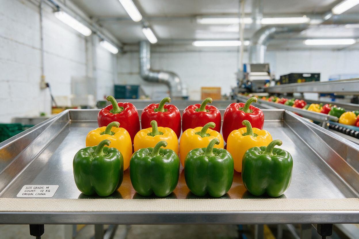 Bell Pepper Export Standards from China: Grading, Sizing & International Compliance