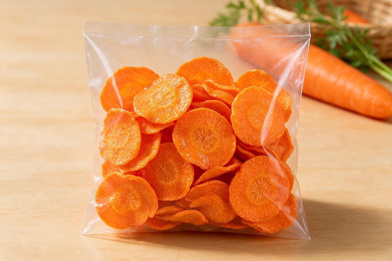 Vacuum-Fried Carrot Chips for Export from China: Crispy, Healthy Carrot Snacks